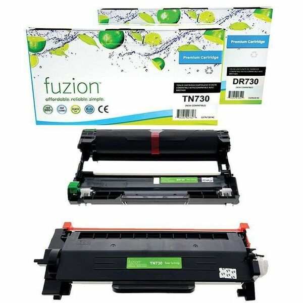 fuzion Laser Toner Cartridge/Drum Kit - Alternative for Brother TN730, DR730 - 2 / Pack - 1200, 12000