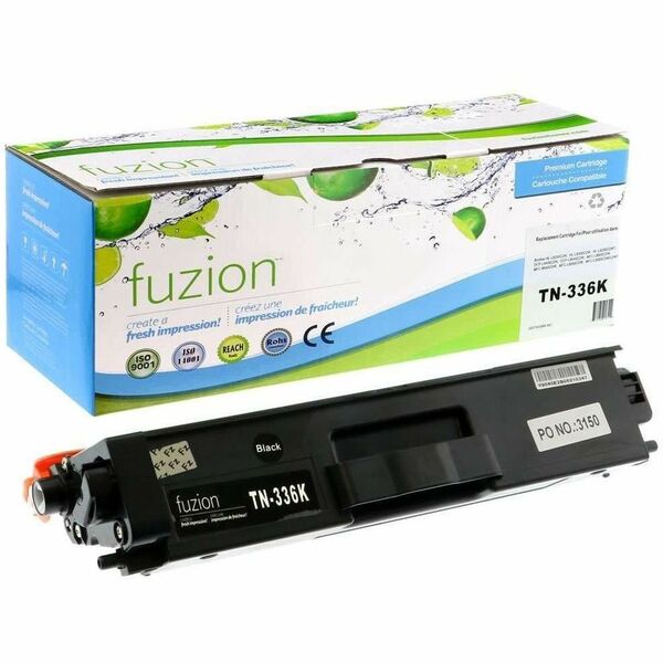 fuzion Compatible Toner High Yield for Brother TN336BK - Black - Yield: 4000