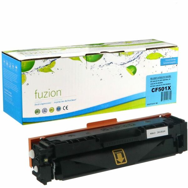 fuzion High Yield Laser Toner Cartridge CF501X, 202X - Cyan - 1 / Each - 2500