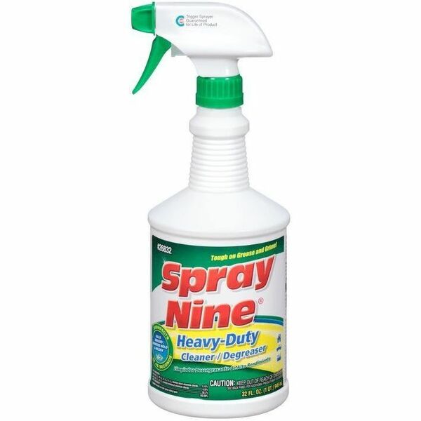 Spray Nine Heavy Duty Cleaner 32 OZ - 946.35 mL - Heavy Duty, Bleach-free, Chemical-free - 12 / Box