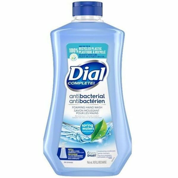 Dial Dial Complete Foam Soap Refill - Spring Water Scent - 946 mL - Hand - Moisturizing - Antibacterial - Paraben-free, Phthalate-free, Silicone-free, Scented - 1 Unit