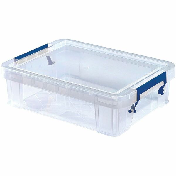 Bankers Box Plastic Storage Box - Internal Dimensions: 8.50" (215.90 mm) Width x 6.33" (160.78 mm) Depth x 2.60" (66.04 mm) Height - External Dimensions: 10.2" (259.08 mm) Width x 7.5" (190.50 mm) Depth x 2.8" (71.12 mm) Height - 2.30 L - Locking Clip Clo