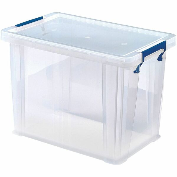 Bankers Box Storage Bin - 18.50 L - 11.4" (289.56 mm) Height x 15.6" (396.24 mm) Width x 10" (254 mm) Depth - Impact Resistant, Dust Proof, Moisture Resistant, Lockable, Lid, BPA Free, Carrying Handle, Stackable, Reinforced - Clear - Plastic, Polypropylen
