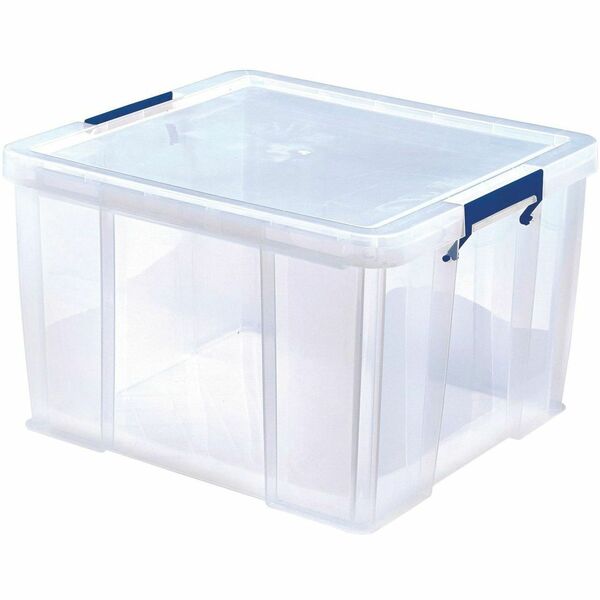 Bankers Box Plastic Storage Box - Internal Dimensions: 11.80" (299.72 mm) Length x 16.12" (409.45 mm) Width x 14.60" (370.84 mm) Depth - External Dimensions: 18.9" (479.42 mm) Width x 17.3" (440.18 mm) Depth x 12.4" (314.96 mm) Height - 48 L - Locking Cli