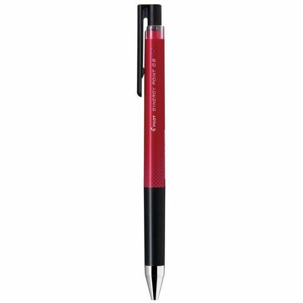 Pilot Synergy Point 0.5 Retractable Roller Ball - 0.5 mm (0.02") Extra Fine Pen Point - Refillable - Retractable - Red Ink - Water Based, Pigment-based, Gel-based - 1 Each
