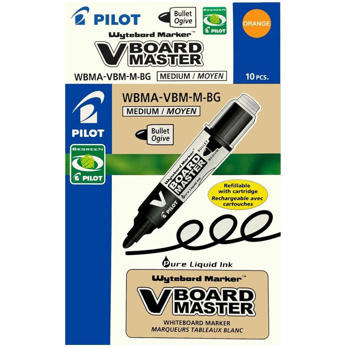 BeGreen V Board Master Dry Erase Marker - Refillable - Washable - Orange Ink - Liquid - Translucent Barrel - 1 / Each