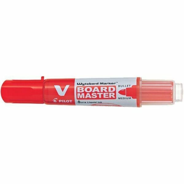 BeGreen V Board Master Dry Erase Marker - Bullet Marker Point - Refillable - Washable - Red Ink - Liquid - Translucent, Transparent Barrel - Polyester Fiber Tip - 1 / Each