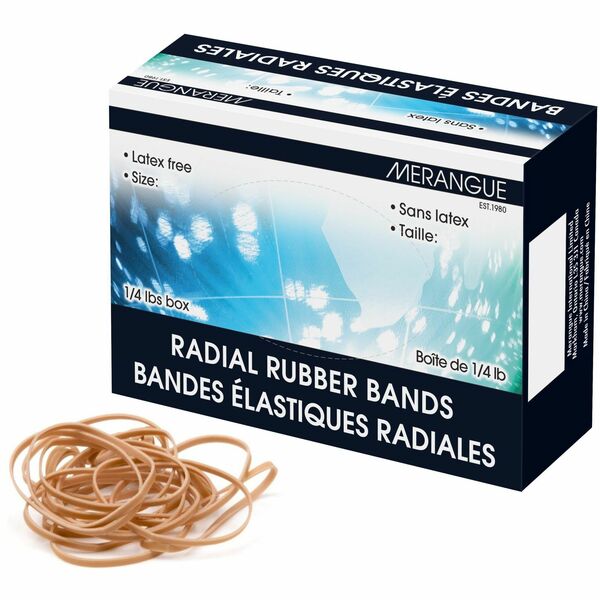 Merangue Rubber Bands 2 X 1/8, 1/4lb Box - Size: #30 - 2" (50.80 mm) Length x 0.12" (3.05 mm) Width - Latex-free - Rubber - Yellow