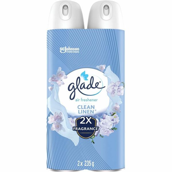 Glade Air Freshener - Aerosol - 233.63 mL - Clean Linen - 2 / Pack