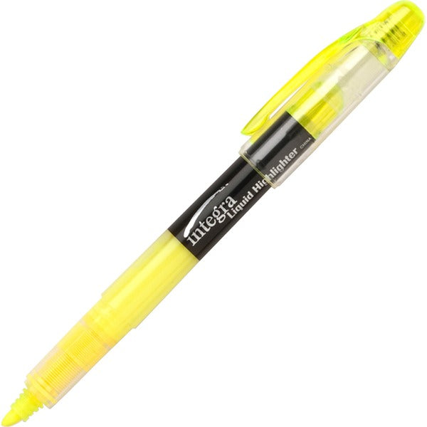 Integra Liquid Highlighters - Chisel Marker Point - Yellow Ink - 12 / Box
