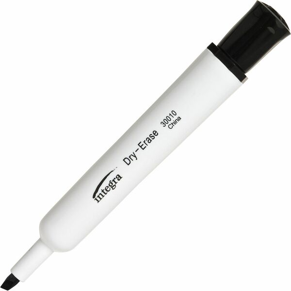 Integra Chisel Point Dry-erase Markers - Chisel Marker Point - Black Ink - 12 / Box