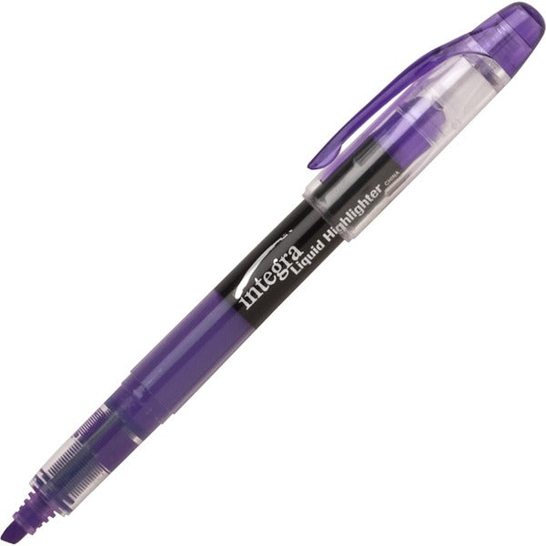 Integra Liquid Highlighters - Chisel Marker Point - Purple Ink - 12 / Box