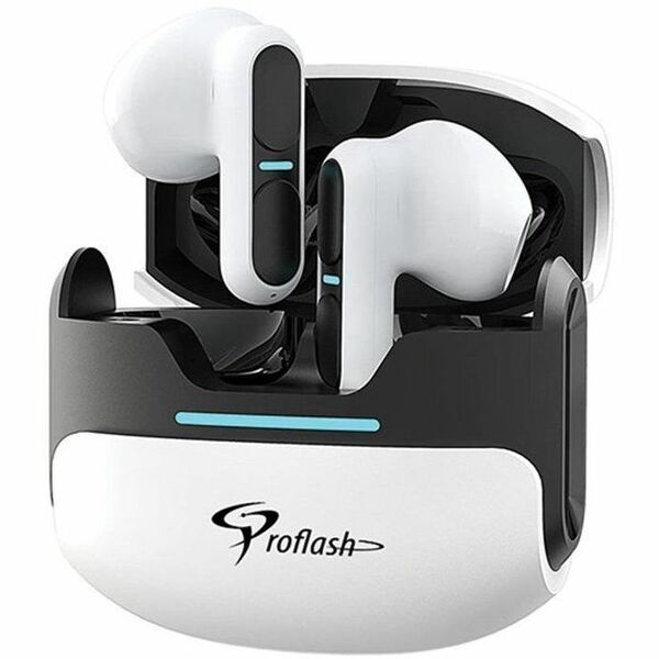 Proflash Wireless Bluetooth Earphones - Stereo - True Wireless - Bluetooth - 32.8 ft - 20 Hz - 20 kHz - Earbud - Binaural - In-ear - White