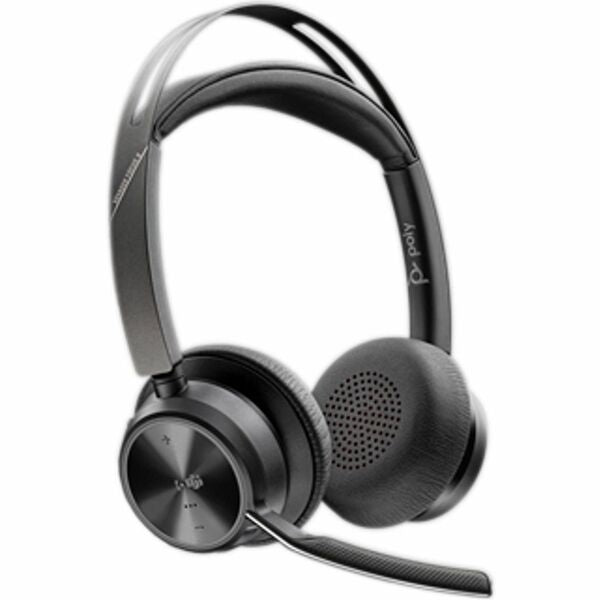 Poly Voyager Focus 2 Headset - Microsoft Teams Certification - Google Assistant, Siri - Stereo - USB Type C - Wired/Wireless - Bluetooth - 298.6 ft (91 m) - 20 Hz to 20 kHz - Over-the-head, On-ear - Binaural - Supra-aural - 4" (101.60 mm) Cable - Omni-dir