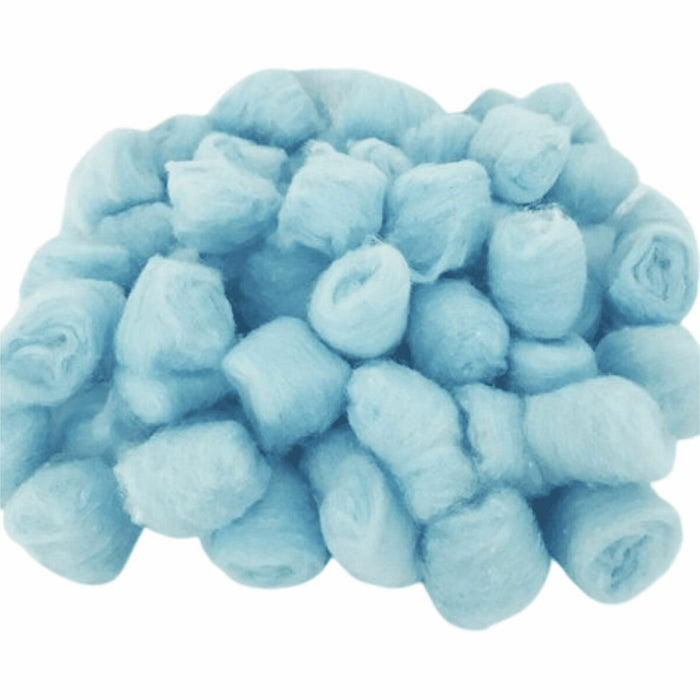 DBLG Import Pale Blue Cotton (Acrylic) Fluffs - Craft Project - 1" (25.40 mm) Diameter - Blue - Cotton, Acrylic - 200 / Pack