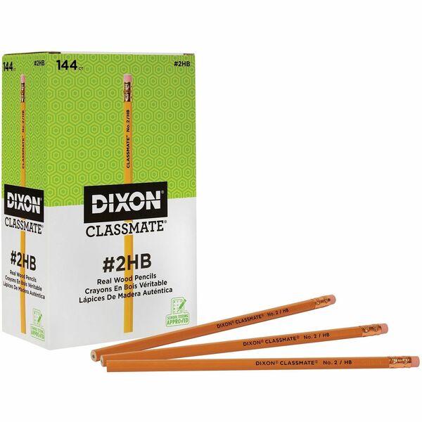 Dixon Classmate Wood Pencil - 1.1 mm (0.04") Lead - #2, 2HB - Yellow Barrel - 144 / Box