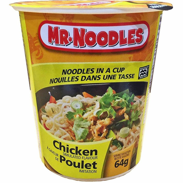 Mr. Noodles Noodles in a Cup -Chicken - Noodles - Chicken - 2.26 oz (64 g) - 12 / Carton