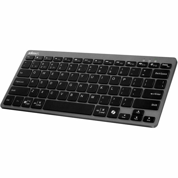 Adesso EasyTouch 7000 Keyboard - Wireless Connectivity - Bluetooth - 5 - 30 ft (9144 mm) - 78 Key(s) - CoPilot, My Computer, Back, Forward, Search, Email, Play/Pause, Stop, Previous Track, Next Track, Volume Up, ... Hot Key(s) - Windows, Mac OS, Linux - E