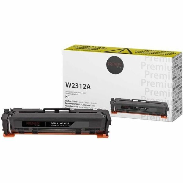 Premium Tone Laser Toner Cartridge - Alternative for HP W2312A - Yellow - 1 Each - 850 Pages