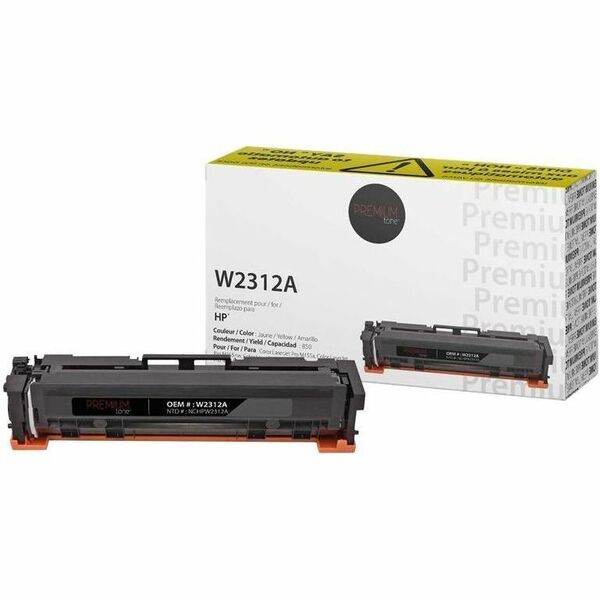 Premium Tone Laser Toner Cartridge W2312A - Yellow - 1 Each - 850 Pages