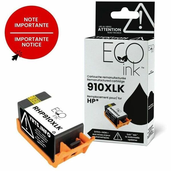 EcoTone Remanufactured Inkjet Ink Cartridge 910XL/3YL65AN (3YL65AN) - Black - 1 Pack - 825
