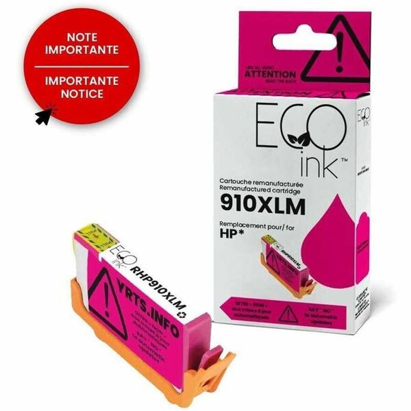 Eco Ink Inkjet Ink Cartridge 910XL (3YL63AN) - Magenta - 1 Each - 825 Pages