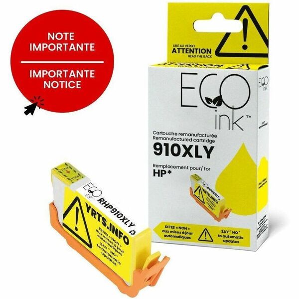 EcoTone Toner Cartridge - Remanufactured for Hewlett Packard 910XL/3YL64AN - Yellow - 825 Pages - 1 Pack