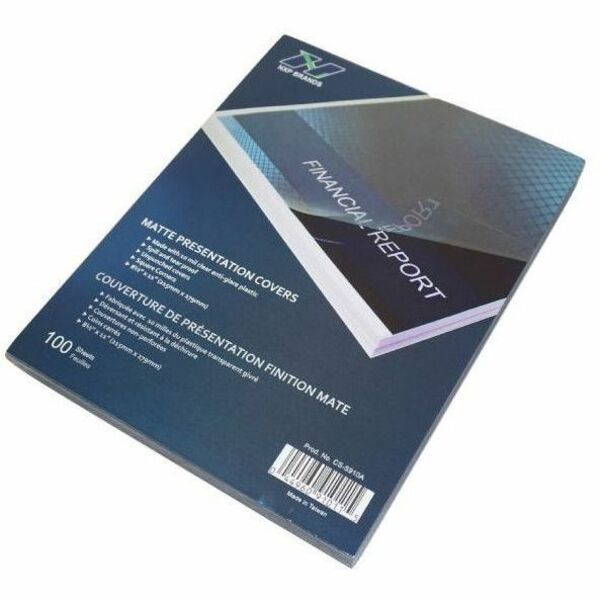 HOP Letter Presentation Cover - 8 1/2" (215.90 mm) x 11" (279.40 mm) - Polyvinyl Chloride (PVC), Plastic - Frost - 100 / Pack