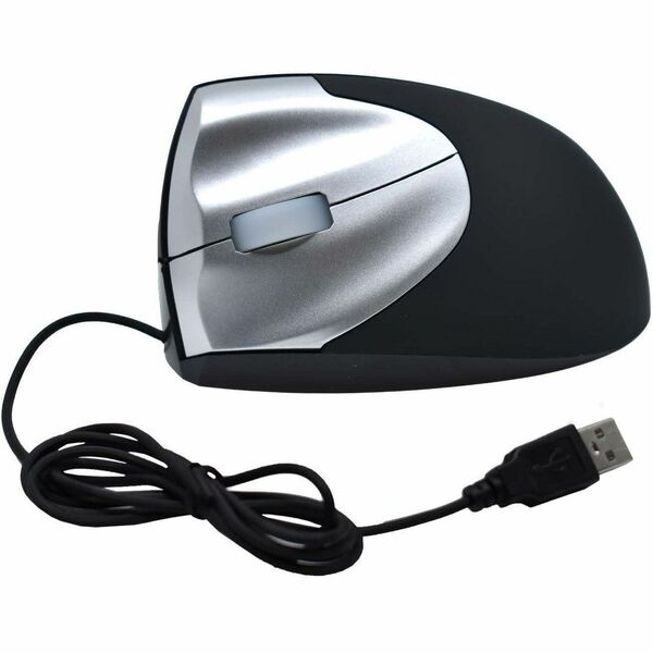 IntekView Mouse Wired Left Hand - EINTMOUSEWLH - Laser - Cable - Black - USB - 3200 dpi - Scroll Wheel - Left-handed - 1 Each