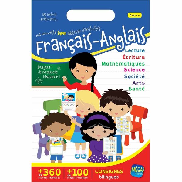 LES MESSAGERIES ADP Ma Nouvelle Super Tablette D'activit&eacute;s Fran&ccedil;ais - Anglais Printed Book by Svetlana Peskin, Julie Lesongeur - 1 Pages - Mega Editions Publication - February 2022 - Book - French, English