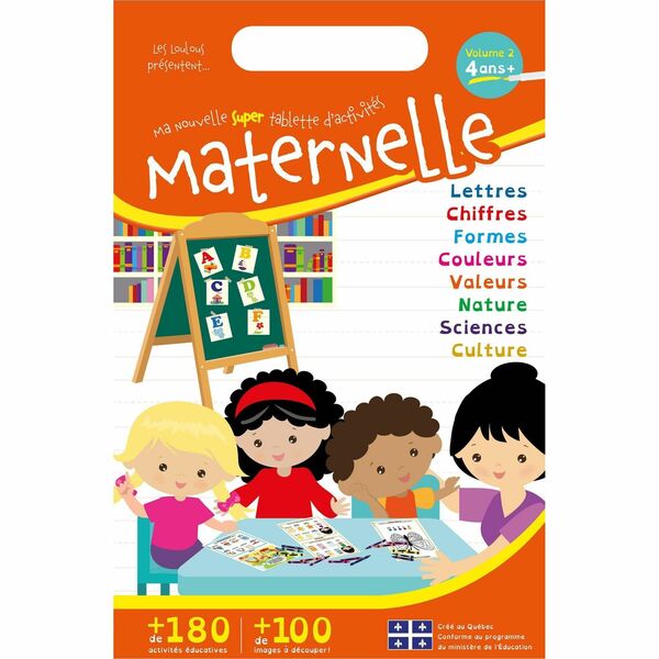 LES MESSAGERIES ADP Ma nouvelle super tablette d'activit&eacute;s maternelle - Volume 2 Printed Book by Svetlana Peskin, Dominique Bergevin - 256 Pages - Mega Editions Publication - August 2020 - Book - Grade K - French