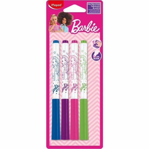 Maped Marker'Peps Dry Erase Marker - Medium Marker Point - 1.5 mm Marker Point Size - Pink, Blue, Green, Purple - 4 Pack