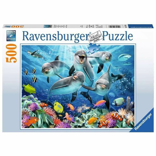 Ravensburger Dolphins in the Coral Reef - Theme/Subject: Animal, Fun - 12 Year & Up XXL 500 Piece