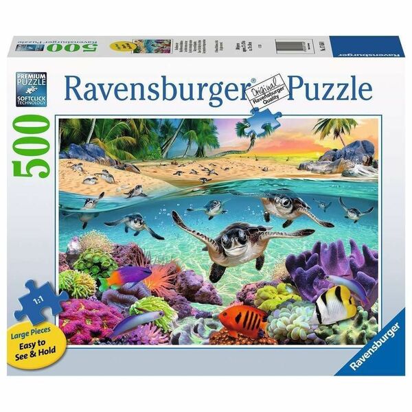 Ravensburger Race of the Baby Sea Turtles - Theme/Subject: Fun - 12 Year & Up Large 500 Piece