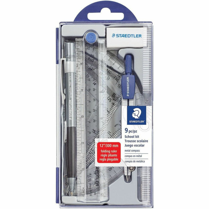 Staedtler Geometry Set - 9 Piece(s) - Assorted - 1 Each