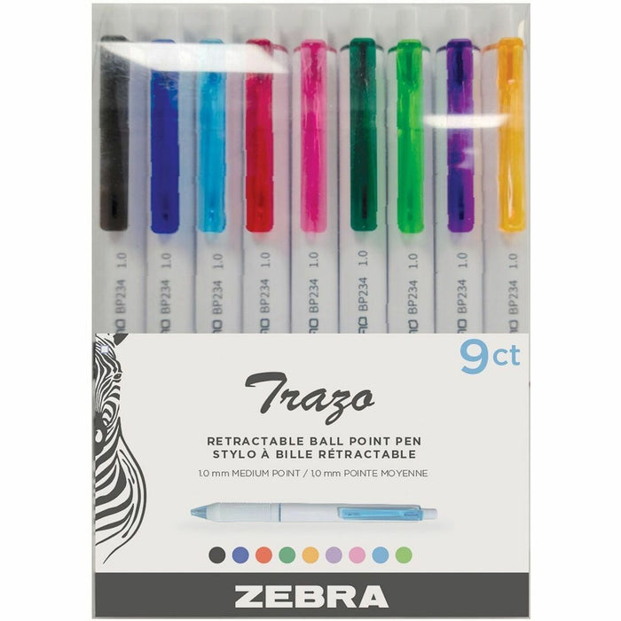 Zebra Pen Trazo Ballpoint Pen - 9 Pack