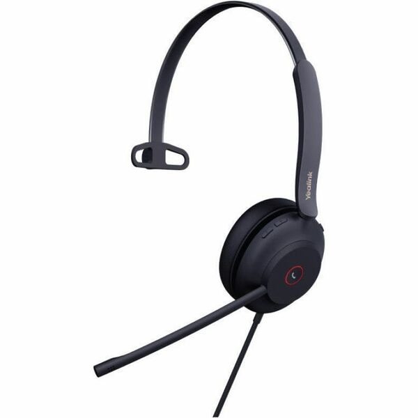 Yealink UH37 Headset - Microsoft Teams Certification - Mono - USB - Wired - 32 Ohm - 20 Hz - 20 kHz - Over-the-head - Monaural - Supra-aural - 3.9 ft Cable - Noise Cancelling, Electret Condenser Microphone - Black