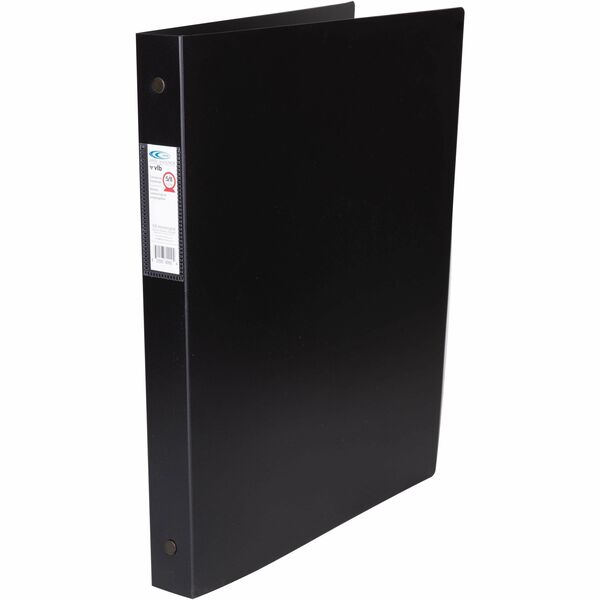 Filemode Commercial Poly Binders - 2" (50.80 mm) Ring - Fastener: Round Ring - Pocket: Spine - Poly, Polypropylene - Black - Pocket - 12 Each