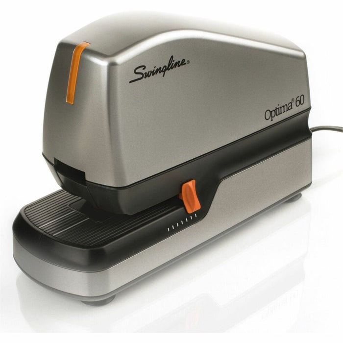 Swingline Optima 70 Electric Stapler (48210) - Staples Upto 60 Sheet of 20lb Paper - Holds Upto 210 Staple - Full Strip - Silver - Plastic - 1 Each