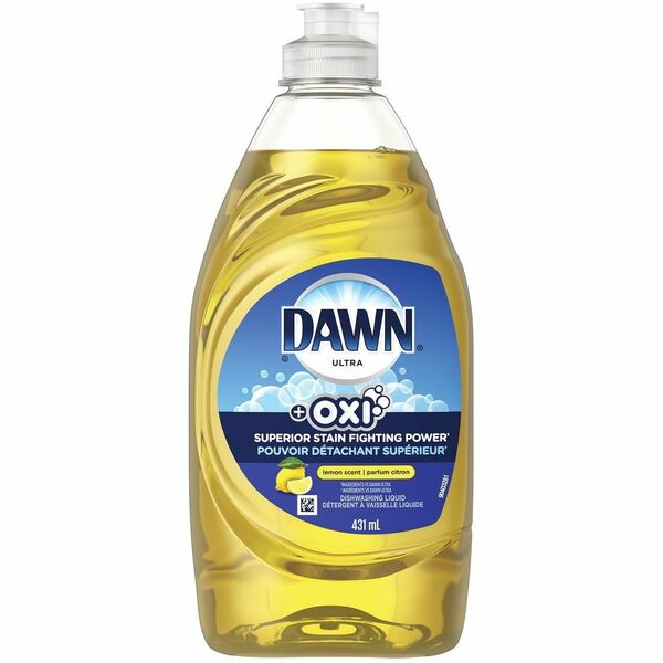 Dawn Ultra OXI Dishwashing Liquid - For Dish - Liquid - 14.6 fl oz (0.5 quart) - Lemon Scent - 1 Each