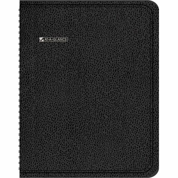 At-A-Glance QuickNotes Weekly/Monthly Planner, 9-7/8" x 10" , Bilingual, Black - Weekly, Monthly - 12 Month - January 2026 to December 2026 - 8:00 AM to 5:00 PM - Hourly - 1 Week Double Page Layout - 8" (203.20 mm) x 9 7/8" (250.83 mm) Sheet Size - Twin W