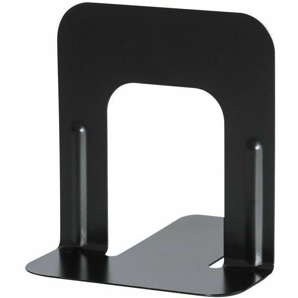 Merangue Metal Bookends, Non-Skid, 5" - 5" (127 mm) Height x 4.6" (116.84 mm) Width x 5.2" (132.08 mm) Depth - Non-skid, Scratch Resistant, Chip Resistant, Reinforced, Durable - Black - Metal, Steel - 6 Pair
