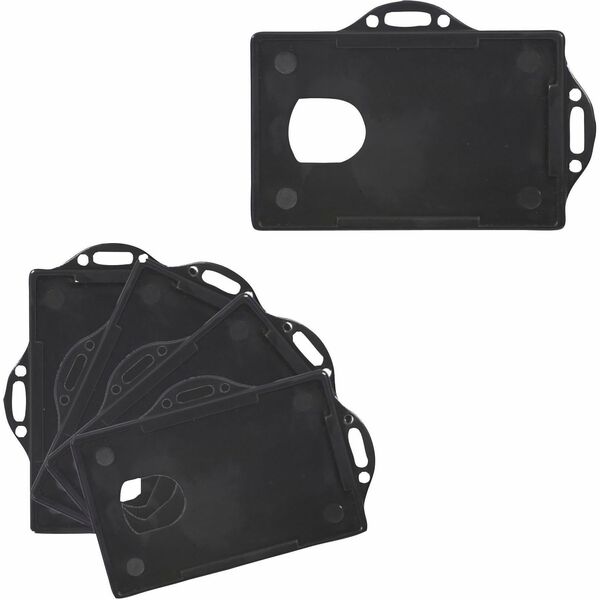 Merangue Card Holder - Plastic - Black - 4 / Pack