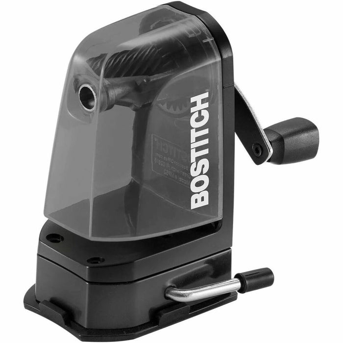 Bostitch Multi-mount Manual Pencil Sharpener - Wall Mountable, Desktop, Table Mountable - 4.92" (124.97 mm) Height x 2.95" (74.93 mm) Width - Black - 1 Each