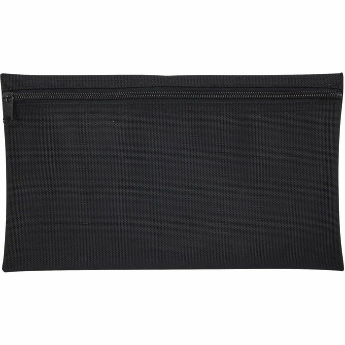 Merangue Carry Bag - 12" (304.80 mm) Length x 7" (177.80 mm) Width - Zipper Closure - Black - Nylon - Cash, Collectible, Small Parts - 1 Each