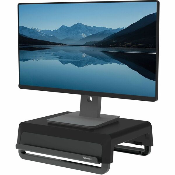 Fellowes Breyta Monitor Stand - Black - For Monitor - Adjustable Height, Ergonomic