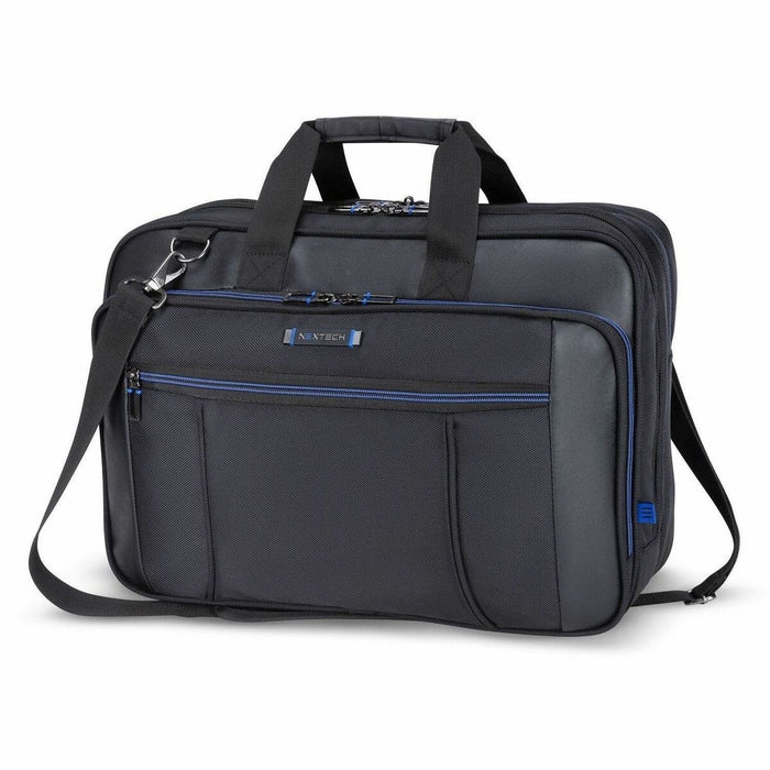Nextech Carrying Case (Briefcase) for 17.3" Notebook - Black - Polyester Body - Shoulder Strap - 12" (304.80 mm) Height x 18.50" (469.90 mm) Width x 6.25" (158.75 mm) Depth - 1 Each