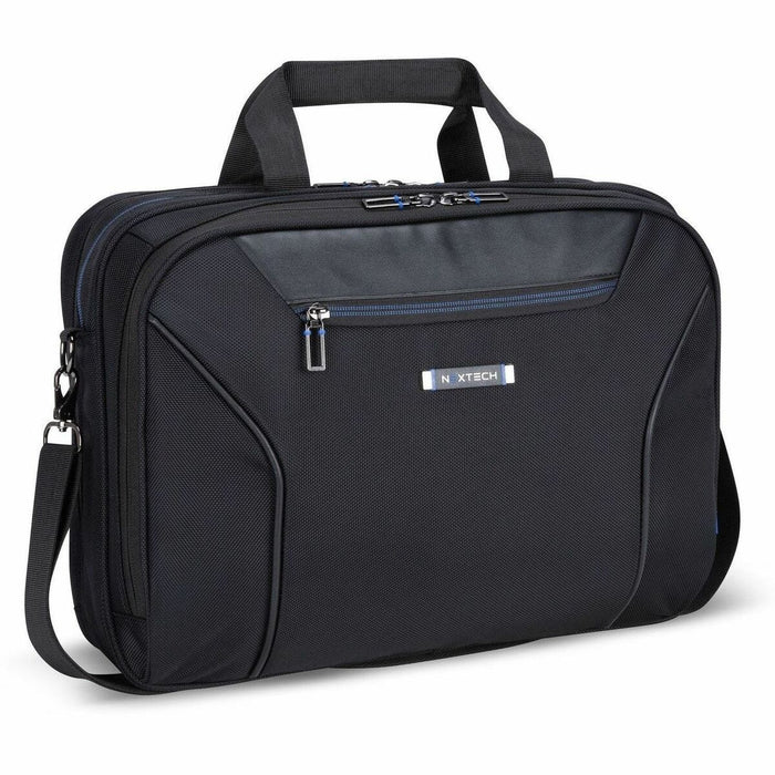 Nextech Carrying Case (Briefcase) for 15.6" Notebook - Black - 12" (304.80 mm) Height x 16" (406.40 mm) Width x 4" (101.60 mm) Depth - 1 Each