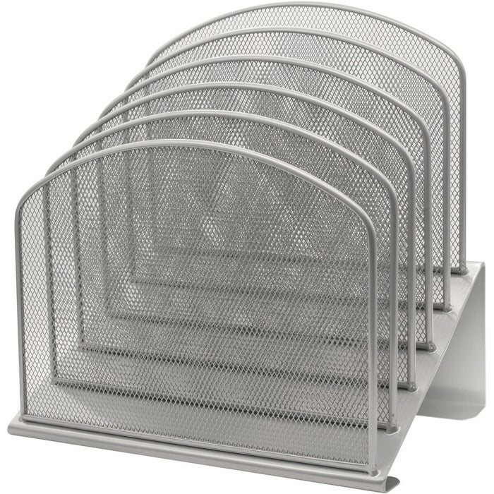 Merangue Mesh Letter Holder 5-Slots - Silver - 1 Each