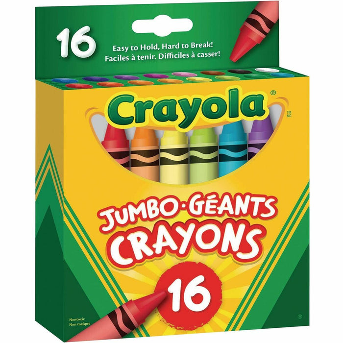 Crayola Crayon - Jumbo - Assorted - 16 / Pack